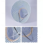 billige Hatter-solhatt for kvinner bred brem sommer upf50 uv-beskyttelsesstripe lett fottur utendørs caps