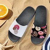 abordables Sandales de Vacances-Sandales à enfiler pour homme, motif flamant rose et motif coloré – style décontracté et amusant pour la plage, la piscine et les vacances d&#039;été