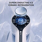 Недорогие Вентиляторы-Портативный ручной вентилятор с ледяным керамическим охлаждением турбо-бриз батарея 3000 мАч цифровой дисплей компактный перезаряжаемый USB вентилятор с управлением pulley для летних поездок на улице