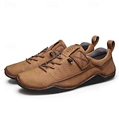 preiswerte Sneaker für Herren-Braune Casual-Sneaker für Herren – vielseitige Schlupfschuhe aus weichem Leder für Komfort im Alltag