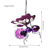 economico Luci paesaggistiche-1 pz. Simulazione solare per esterni, insetto appeso, luce decorativa, ape dorata, libellula viola, farfalla blu, cortile, giardino, balcone, parco, arte in ferro, luce luminosa da paesaggio.