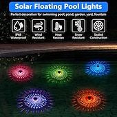 baratos Luzes Subaquáticas-1 peça flutuante solar rgb à prova d&#039;água para piscina, controle remoto para fonte de luz flutuante colorida e variável, luz flutuante para piscina