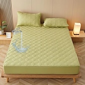 abordables Parures de draps-Protector de matelas imperméable Matelas matelassé Housse de matelas ajustée Protéger le matelas Reine Pleine Roi Housse de matelas protectrice avec bande élastique Épaissi anti-urine