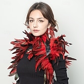 cheap Accessories and More-Punk &amp; Gothic Shawls Feather Cape Witch Maleficent Drag Queen Women&#039;s Fantasy Walpurgis Night Halloween Carnival Performance Party Pride Parade Adults&#039; Shawl All Seasons