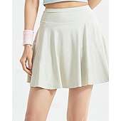 abordables Jupes et skorts pour femmes-Femmes Couleur Unie Jupe décontractée Jupes de tennis Jupes de tennis avec shorts Plissé Poches Latérales Extensible Tennis Le golf Pickleball Bas Noir Ivoire Vert clair Spandex Vêtements de tennis