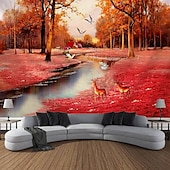 cheap Forest Tapestry-Plant and animal landscapes Tapestry Mural Decor Photograph Backdrop Blanket Curtain Home Bedroom Living Room Decoration