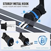 levne Držáky do auta-Magnetický držák na mobilní telefon do větracích otvorů auta, otočný o 360 stupňů pro všechny telefony