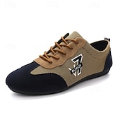 abordables Baskets Décontractées-Baskets à lacets beiges et bleu marine pour homme – Chaussures de sport en nylon respirant pour un style de vie actif et un usage quotidien