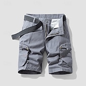 economico Classico-Per uomo Pantaloncini cargo Shorts Pantaloncini Estivi Bottoni Tasca con cerniera Tasche Multiple Semplice Comodità Indossabile Lunghezza al ginocchio All&#039;aperto Sport Quotidiano Moda Casual Nero Blu