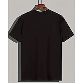cheap Basic T shirts-Men&#039;s T Shirt Tee Short Sleeve Shirt Tee Top Short Sleeve Crew Neck Summer Letter Print Fashion Designer Basic Print Vacation Street Going out Black White Top Tee for Men