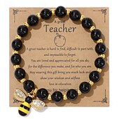 abordables Saison de Diplôme-Bracelet d&#039;appréciation pour enseignant, joli bracelet en argile polymère fait à la main, bracelet extensible en perles avec lettres d&#039;amour, d&#039;enseignement et d&#039;inspiration pour femmes, bijoux de