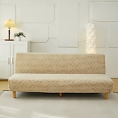 economico Copertura del divano futon-Copridivano letto senza braccioli in tessuto jacquard, copridivano elasticizzato, copridivano elastico per panca