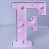 お買い得  装飾ライト-16cm ピンク文字ライト 装飾ライト 休日 誕生日 クリスマス 装飾ライト
