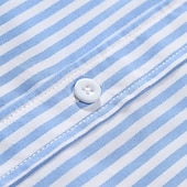 preiswerte Herrenhemd zum Knöpfen-Herren Sommerhemd Freizeithemd Strandhemd Knopfhemd Himmelblau Kurzarm Streifen Revers Urlaub Hawaiianisch Button-Down Bekleidung Polyester Mode Lässig Bequem