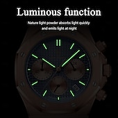 cheap Mechanical Watches-Men Mechanical Watch Quartz Watch Retro Vintage Wristwatch Luminous LED Back Light Chronograph Waterproof Stainless Steel Watch