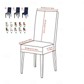 abordables Funda para silla de comedor-1/2/6 fundas elásticas para sillas de comedor y fundas antideslizantes impermeables de moda para sillas de comedor fundas simples de cuero artificial adecuadas para la decoración del hogar hotel