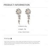 abordables Boucles d&#039;oreilles-Argent Zircon Boucle d&#039;Oreille Créoles Le style rétro Géométrique Goutte ancien Mode Des boucles d&#039;oreilles Bijoux Argent Pour Mariage Soirée Fête 1 Paire