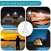 abordables Lampes et lanternes de camping-1 lampe de camping solaire d&#039;extérieur, chargement USB, double usage, éclairage d&#039;urgence, télécommande, lampe de travail