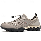 preiswerte Sneaker für Herren-Herren Sneaker Upstream-Schuhe Canyoning Lässig Outdoor PU Leder Netz Atmungsaktiv Bequem Rutschfest Schnürung Schwarz Braun Khaki Sommer Frühling