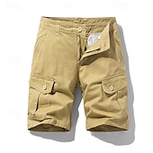 economico Classico-Per uomo Pantaloncini cargo Shorts Pantaloncini Estivi Multi-tasche Bottonato Tasca con Patta Semplice Comodità Indossabile Lunghezza al ginocchio All&#039;aperto Sport Quotidiano Moda Casual Nero Blu