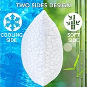 baratos Acessórios de cama-Almofadas Refrescantes para Dormir Almofadas de Espuma de Memória Picada para Cama Tamanho Queen Almofada de Gel para Dorminhocos Quentes Almofada Fria Suportiva