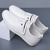 preiswerte Lässig-Weiße Slip-On-Sneaker für Herren mit Streifendesign – modische Schuhe für Freizeitausflüge und Wochenendaktivitäten