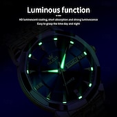 cheap Quartz Watches-OLEVS 9977 Men&#039;s Top Luxury Brand Quartz Watch, Fashion Business, Stainless Steel, Date Week, Diamond Scale, Waterproof
