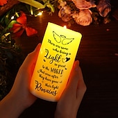 cheap Memorial Gift-Personalized Memorial LED Candle Custom Photo Sympathy Gifts For Loss Of Loved Ones, Elegant Remembrance Light for Home Bedroom Decor, Tribute to Passed Loved Ones