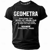 tanie Zabavne koszulki męskie-Męskie Geometrysta Podkoszulek Krótki rękaw Podkoszulek Druk 3D Półgolf Okrągły dekolt Koszula Moda Codzienny Ulica Codzienny Czarny Czerwony Niebieski Lato Wiosna Na każdy sezon Odzież S M L XL XXL