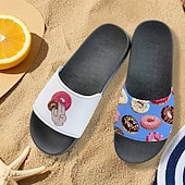 abordables Sandales de Vacances-Sandales à enfiler pour homme, motif flamant rose et motif coloré – style décontracté et amusant pour la plage, la piscine et les vacances d&#039;été
