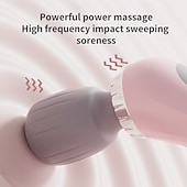 economico Massaggiatori per corpo-Massaggiatore elettrico ultra compatto ricaricabile via USB con vibrazioni ad alta frequenza per il rilassamento totale del corpo collo schiena gambe e lombari