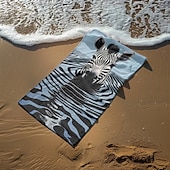economico set di asciugamani da spiaggia-telo mare stampato, telo mare leggero e anti-sabbia ad asciugatura rapida, ideale per viaggi, piscina e uso all&#039;aperto