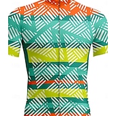 cheap Men&#039;s Jerseys-Men&#039;s Cycling Jersey Short Sleeve Bike Tee Tshirt Jersey Top with 3 Rear Pockets UV Resistant Breathable Quick Dry Front Zipper Green Sports Clothing Apparel