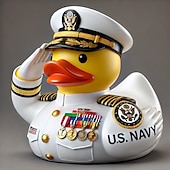 cheap Statues-Veteran Tribute Duck Resin Decoration, Mini Military Rubber Duckies in Army Uniform, Veteran Ducks for Jeeps Ducking, Veterans Day Gifts and Decorations