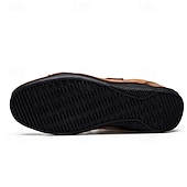 preiswerte Sneaker für Herren-Braune Casual-Sneaker für Herren – vielseitige Schlupfschuhe aus weichem Leder für Komfort im Alltag