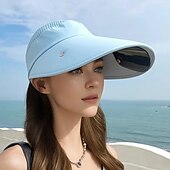 お買い得  帽子-保護マスクと取り外し可能なゴーグル付きのレディース夏用つば広サンハット - UVカットの通気性ポリエステルでハイキング、キャンプ、アウトドアアドベンチャーに最適