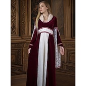cheap Dresses-Medieval Renaissance Dress Viking Celtic Knight Women&#039;s Viking Royal Halloween Carnival Masquerade Performance LARP Ren Faire Adults&#039; Dress