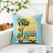 abordables Taies d&#039;Oreiller-Housse de coussin décoratif motif fruits d&#039;été 1PC douce carrée pour canapé taie d&#039;oreiller pour chambre salon canapé chaise