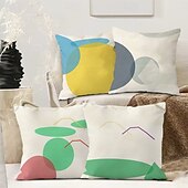 preiswerte Dekorative Wurfkissen-Geometrischer Dekorations-Wurfkissenbezug 4PC Weicher quadratischer Couchkissenschutz für Schlafzimmer Wohnzimmer Sofa Stuhl