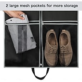 tanie Torba na odzież i pokrowiec-torby podróżne na ubrania i organizer do szafy pokrowiec na ubrania z uchwytami składany pokrowiec na garnitur ochraniacz na kurtki, płaszcze, koszule, sukienki i różne płaszcze