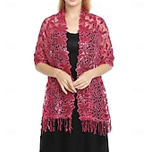 voordelige bruiloft gast wraps-Dames Wikkel Elegante Zon Bescherming Mouwloos Kant Bruiloft Wikkels Met Effen Kleur Voor Bruiloft Zomer