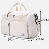 abordables stockage de bagages et de voyage-Sac de voyage week-end avec compartiment à chaussures, fourre-tout en tissu Oxford grande capacité avec fermeture éclair, sac à bandoulière matelassé pour ranger les vêtements, bagage de sport de nuit