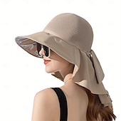 cheap Sun Hats-Women&#039;s Foldable Wide Brim Sun Hat with Neck Flap - UV Protection Cotton Beach Hat for Outdoor Hiking, Picnics &amp; Summer Activities, Hiking Accessory | Foldable Hat | Breathable Fabric, Camping Gear