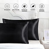 cheap Sheets &amp; Pillowcase-Satin Envelope Zipperless Pillowcase Simulated Silk Cold Feeling Pillowcase Pillow Cover