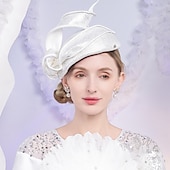 baratos Chapéu de Festa-chapéus boina de fibra chapéu coco / chapéu cloche chapéu pillbox chá de casamento elegante casamento com emenda touca chapéu