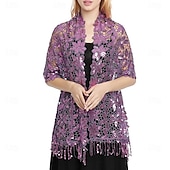 voordelige bruiloft gast wraps-Dames Wikkel Elegante Zon Bescherming Mouwloos Kant Bruiloft Wikkels Met Effen Kleur Voor Bruiloft Zomer