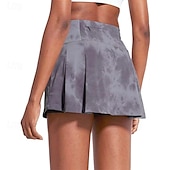 cheap Women&#039;s Skirts &amp; Skorts-US Open Women&#039;s Tennis Skirts with Shorts Pleated Quick Dry Tennis Golf Badminton Tie Dye Skort Black Pink Blue Tennis Clothing