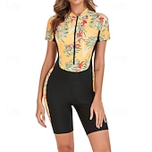 Недорогие Рашгард One Pieces-Жен. Рашгард купальник Передняя молния Спандекс УФ-защита от солнца UPF50+ Быстровысыхающий Длинный рукав Купальники Купальный костюм Серфинг Пляж  Водные виды спорта Лето