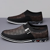 billige Uformelt-svarte slip-on joggesko for menn med teksturert design – komfortable sko for fritids- og hverdagsbruk