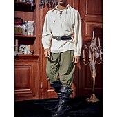 levne Spodní části-Retro Středověké Renesanční Pirátské kalhoty Pirát Rytíř Viking Jednobarevné Pánské Pirát Fantazie předvečer Všech svatých Karneval Plesová maškaráda Karneval Výkon Podium Dospělé Kalhoty Celý rok